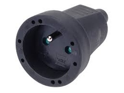 [09446] Profile rubbertegenstekker zwart 16A